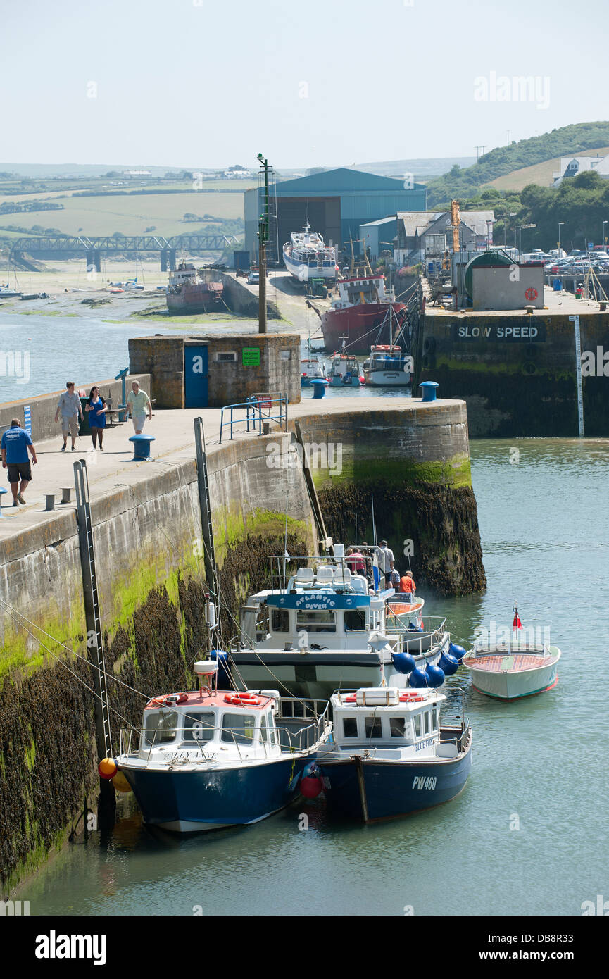 Padstow pier and harbour in north Cornwall England UK Stock Photo - Alamy