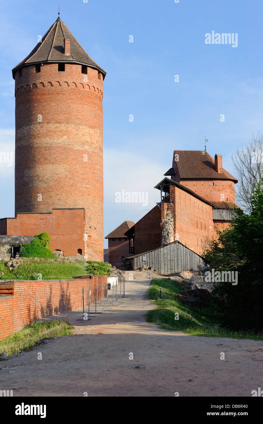 bishop's castle Turaida built 1214, Lettland, Latvia, Europe Stock Photo