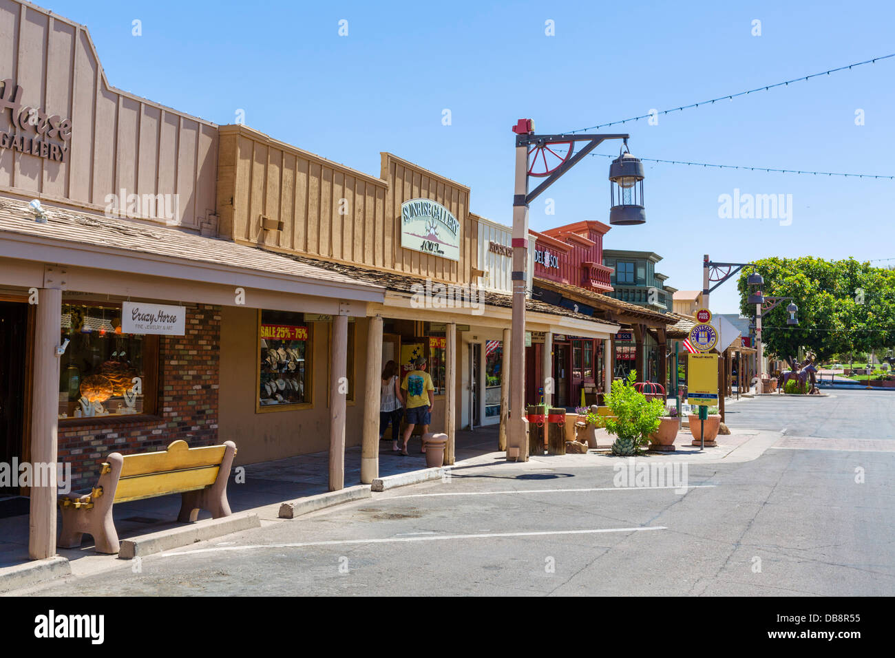 Shops in Old Town Scottsdale, Arizona, USA Stock Photo