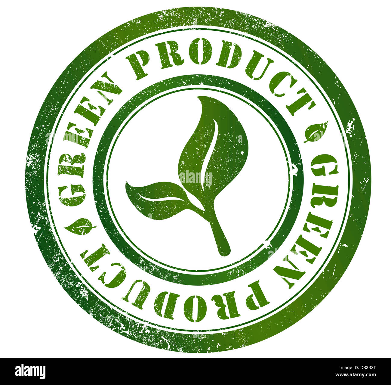 green product grunge stamp, in english language Stock Photo