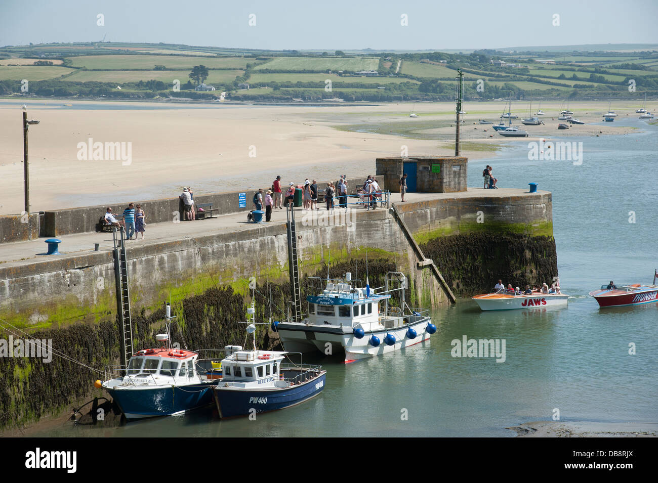 Padstow pier and harbour in north Cornwall England UK Stock Photo - Alamy