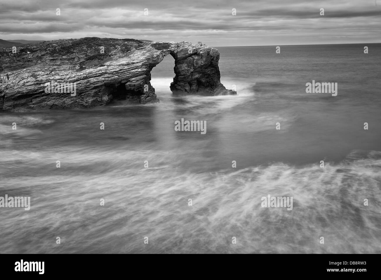 The Beach of the Cathedrals, Galicia (Spain) Stock Photo