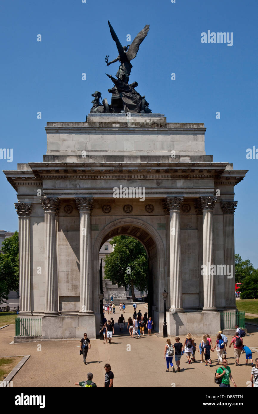 Wellington Arch (aka Constitution Arch) London, England Stock Photo