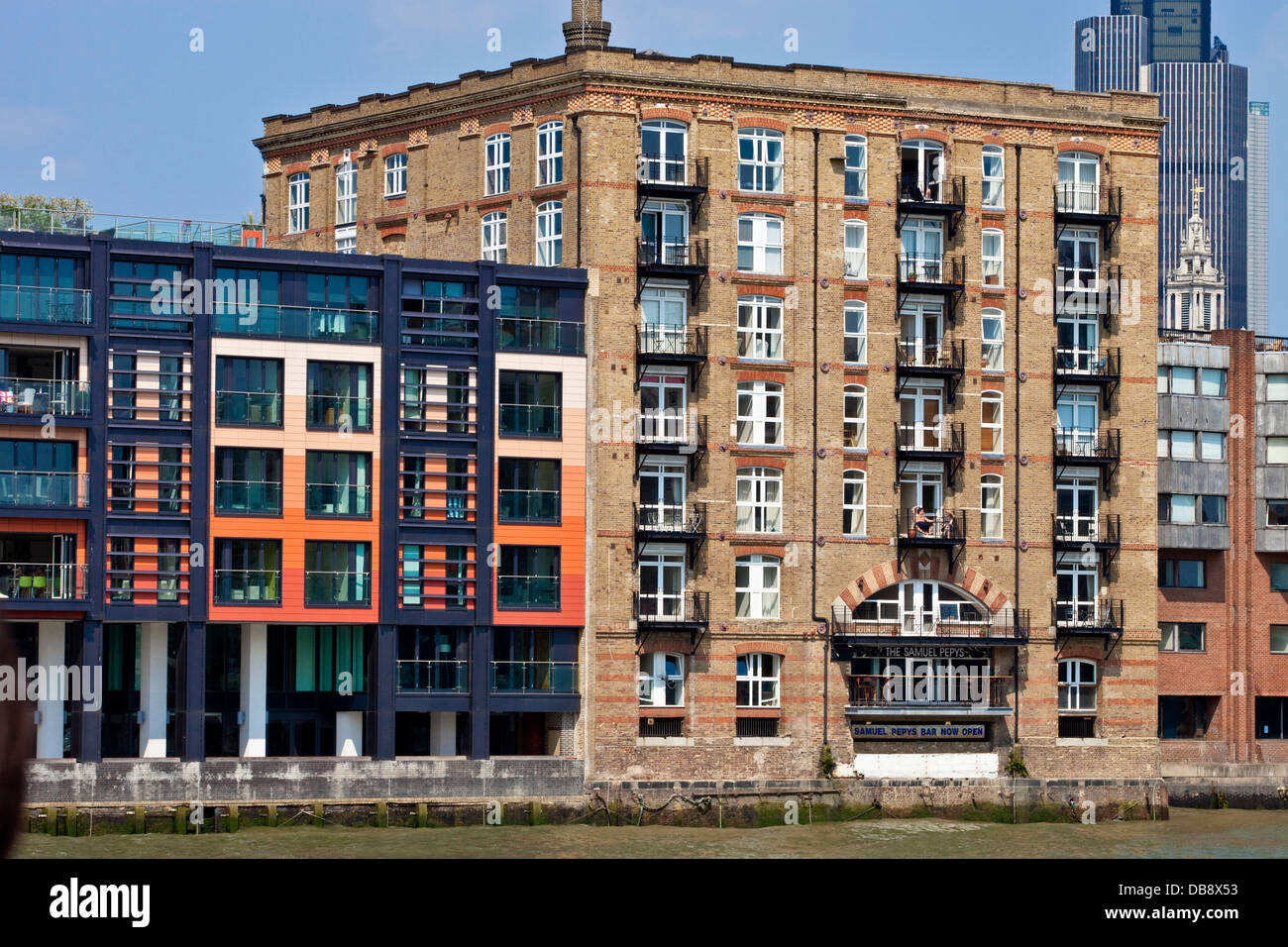 Riverside Apartments, River Thames, London, England Stock Photo Alamy