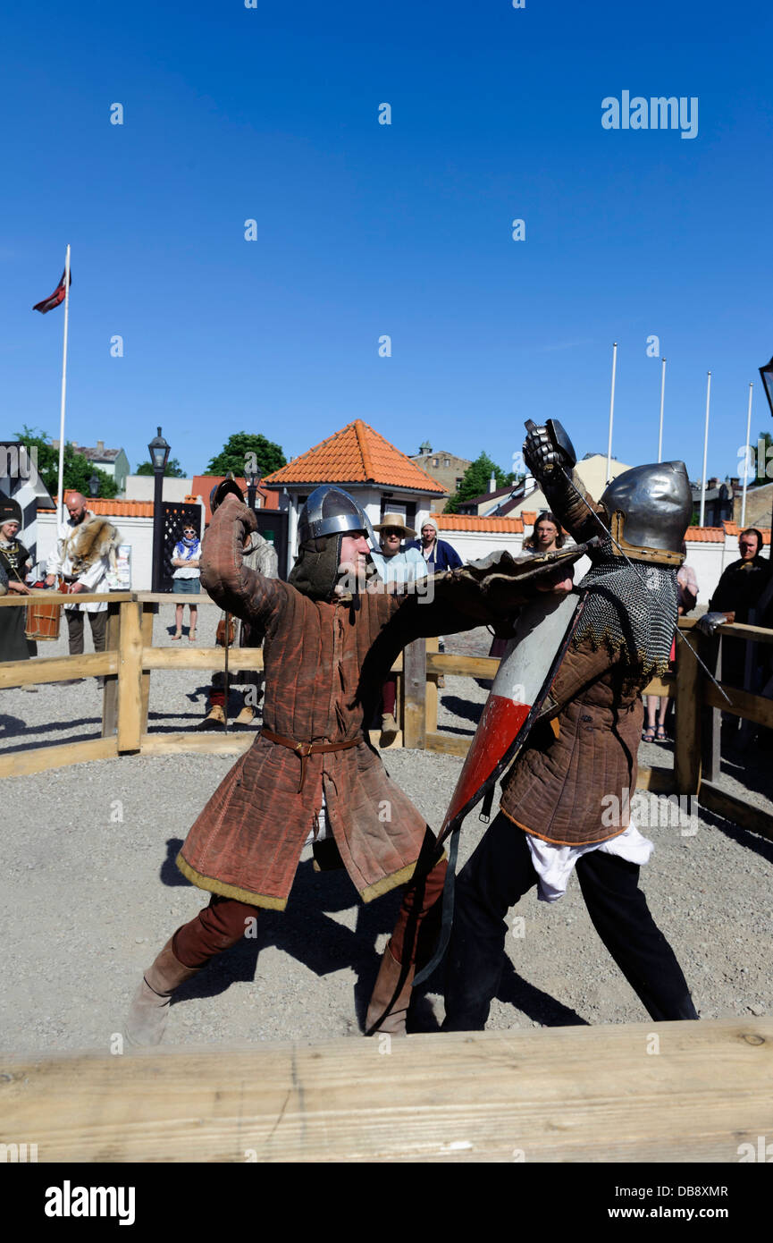 Medieval tournament in the castle of Ventspils, Lettland, Europa, Latvia, Europe Stock Photo