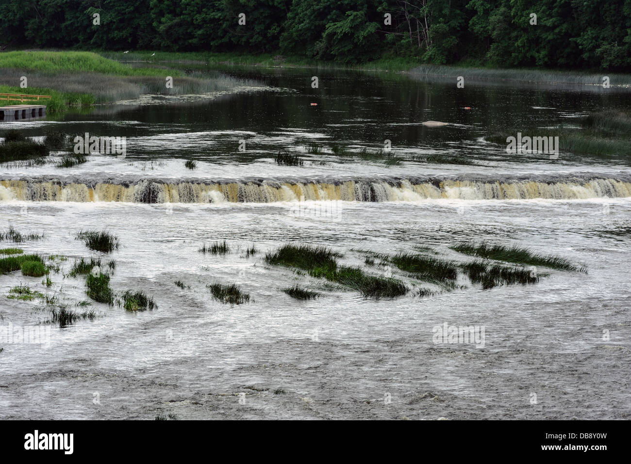 Ventas rumba-(Rapid of river Venta) in Kuldiga,  Latvia, Europe Stock Photo