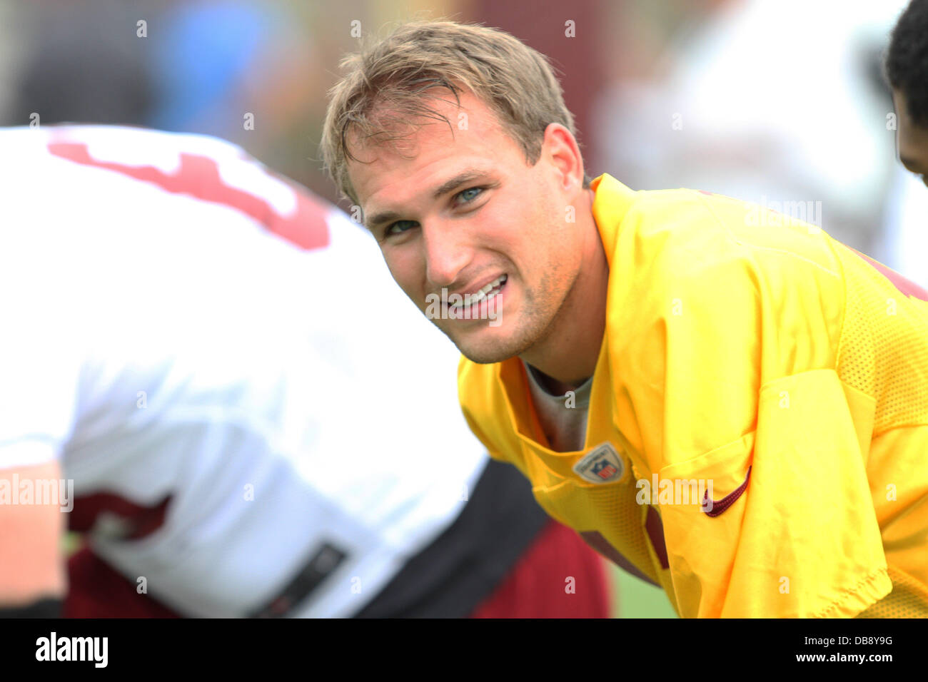 July 25, 2013 - Richmond, Virginia, United States - July 25, 2013: Washington Redskins #12 Kirk Cousins smiles for the camera at the Bon Secours training facility in Richmond, Virginia. Daniel Kucin Jr./ CSM Stock Photo