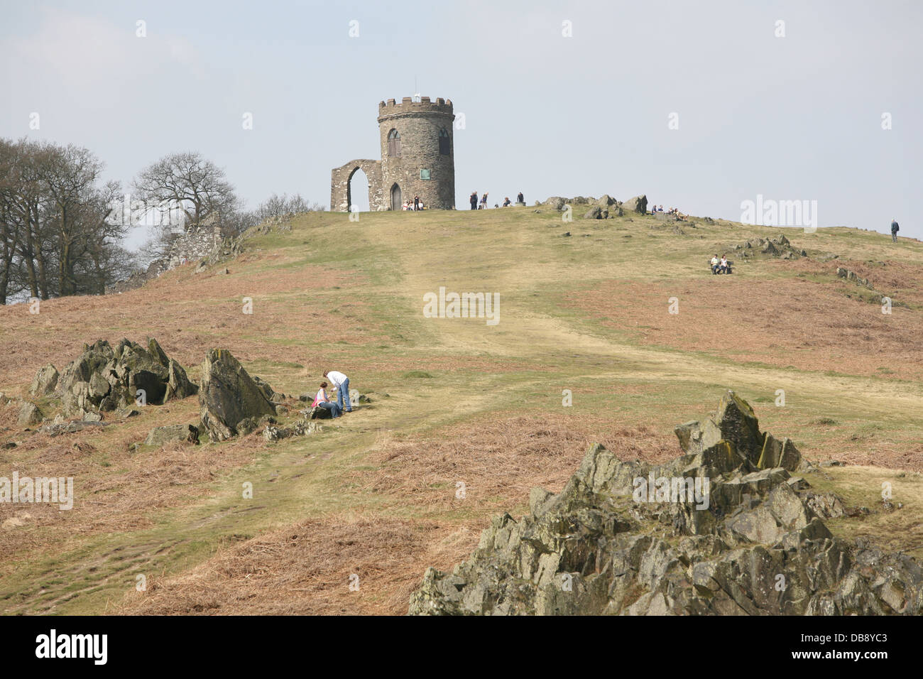 old john a folly in bradgate park leicestershire Stock Photo