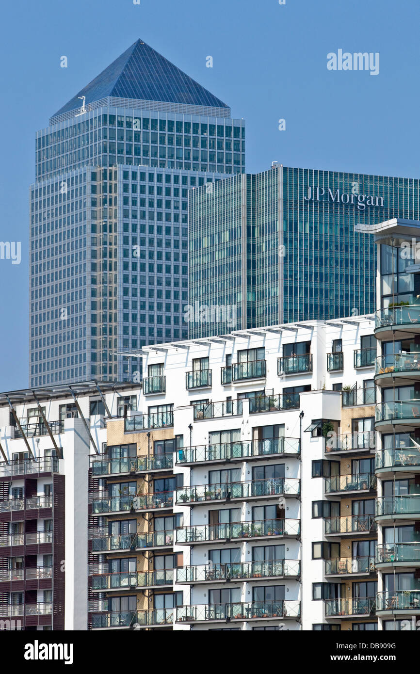 Canary Wharf and Riverside Property, London, England Stock Photo Alamy