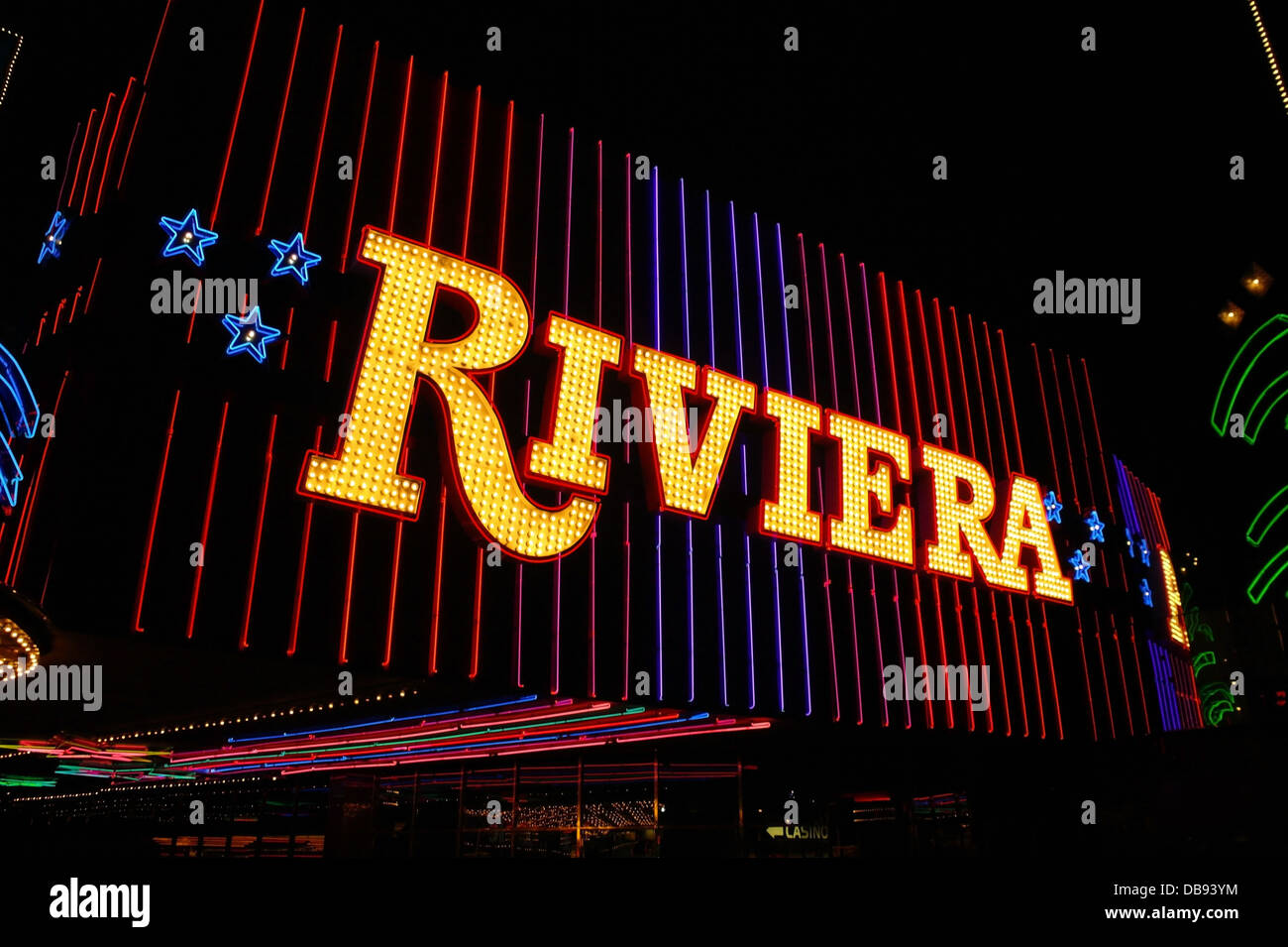 The Riviera hotel and casino sign in Las Vegas. The Riviera opened on 1955  and is one of the first hotel casinos to open in the Las Vegas strip Stock  Photo - Alamy