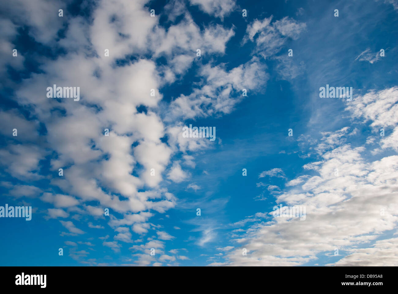 blue sky with white clouds in summer Stock Photo - Alamy
