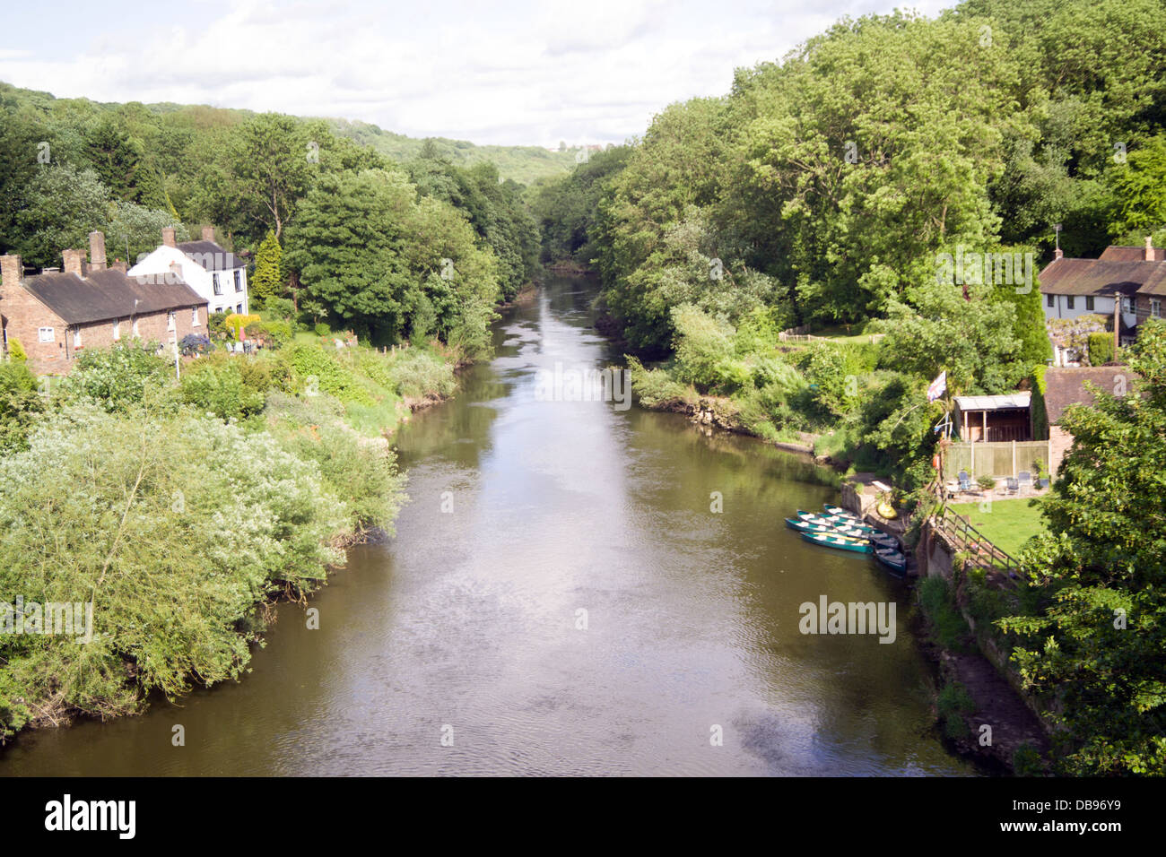 The Iron Bridge crosses the River Severn in Shropshire, England. views