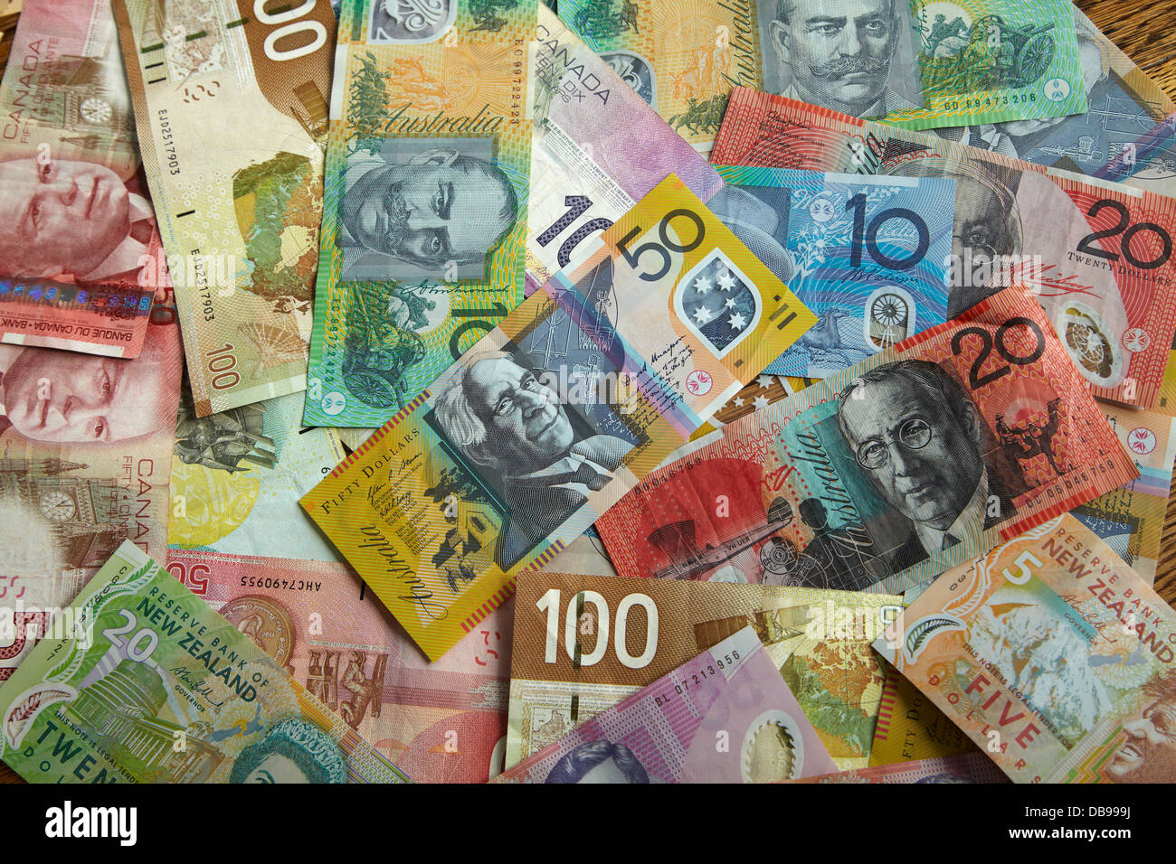Foreign currency Australian, Canadian, and New Zealand dollars Stock Photo Alamy Foreign currency Australian, Canadian, and New Zealand dollars Stock Photo Alamy
