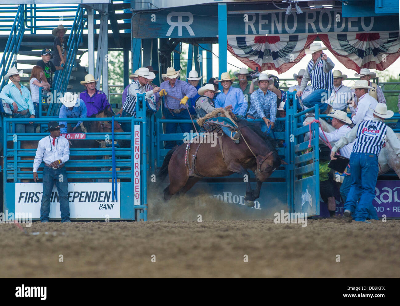 Saddle Bronc Riding A Bronco Arizona High Resolution Stock Photography ...