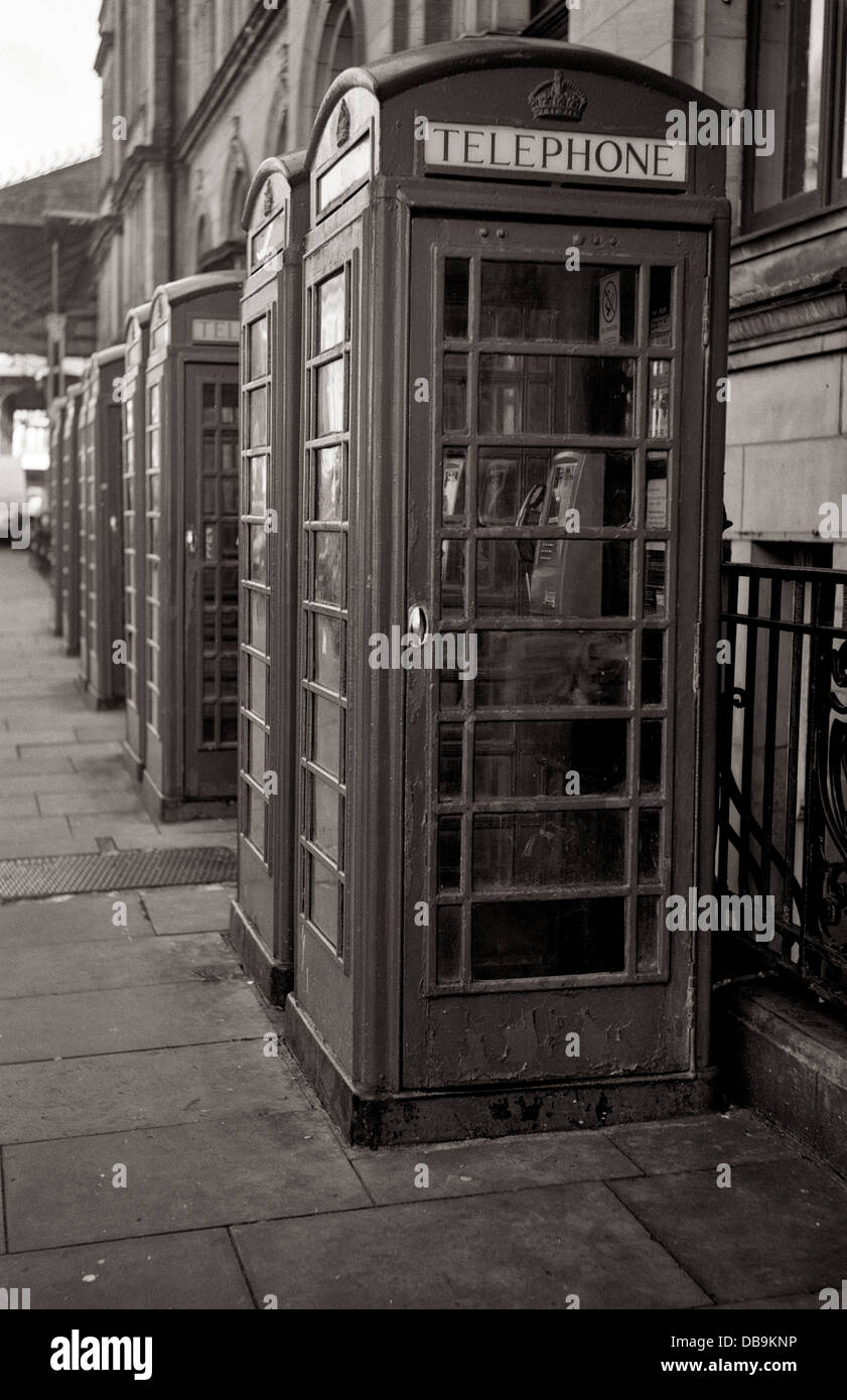 Old Telephone Boxes Stock Photo