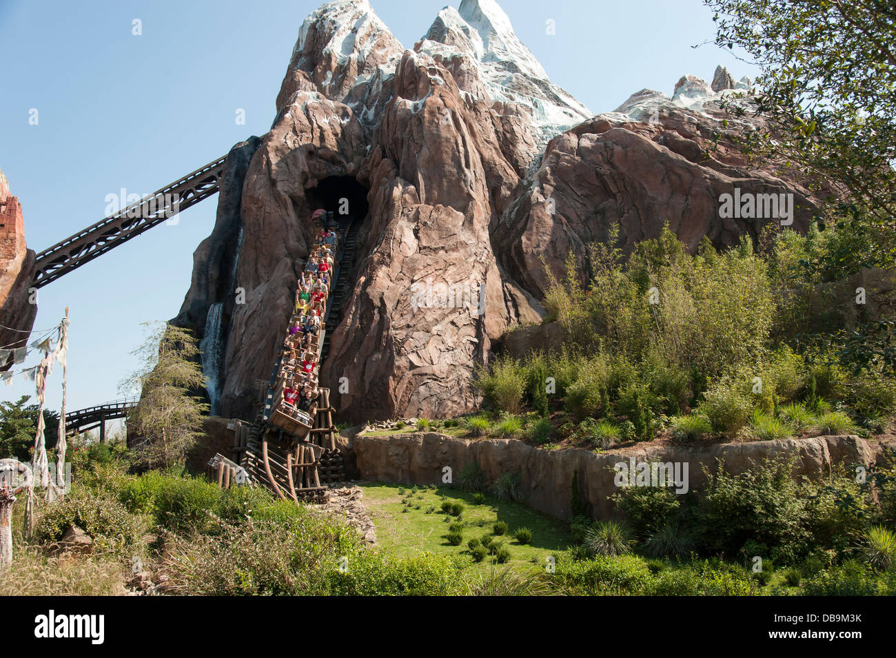 Expedition Everest roller coaster at Disney's Animal Kingdom at Walt Disney World Resort, Orlando, Florida Stock Photo