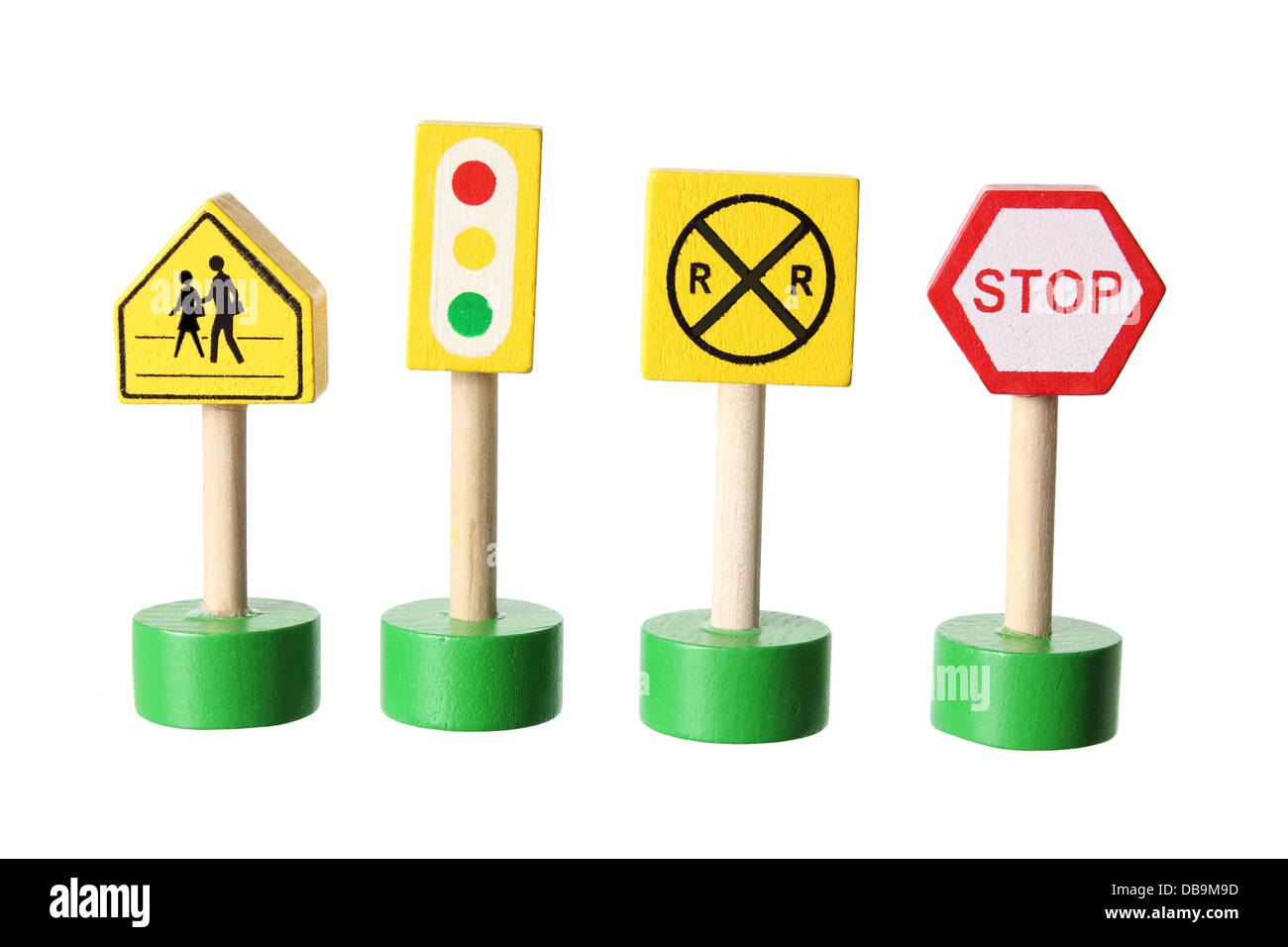 Toy Traffic Signs Stock Photo