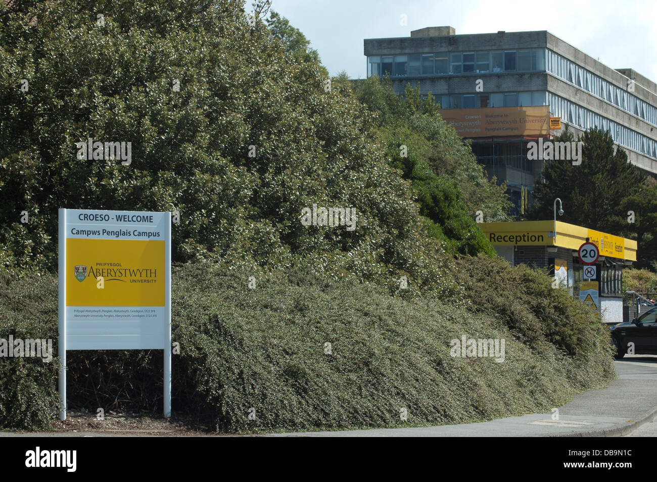 Welsh university signage hi-res stock photography and images - Alamy