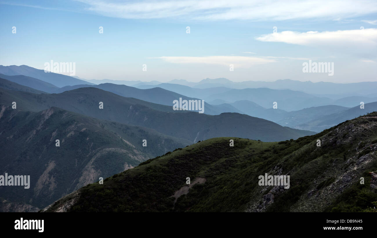 Beautiful mountains landscape of Sichuan, China Stock Photo