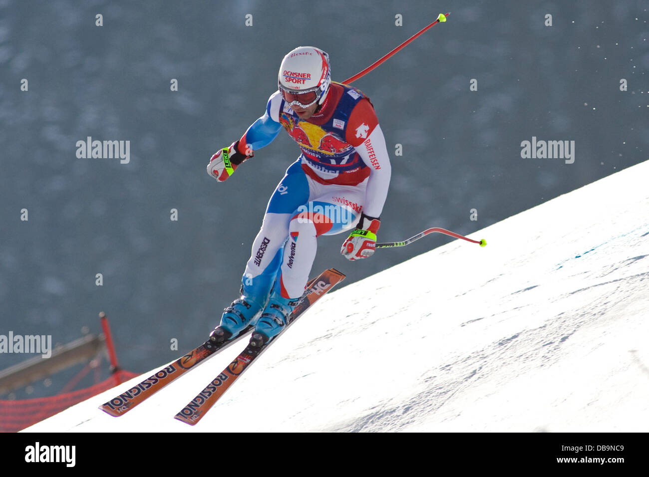 Kitzbuhel Tirol Austria the 2009 FIS Alpine Skiing World Cup Downhill Race The Hahnenkamm Stock