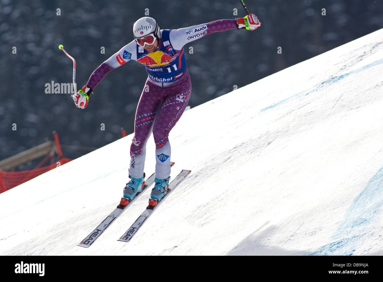 Kitzbuhel Tirol Austria the 2009 FIS Alpine Skiing World Cup Downhill Race The Hahnenkamm Stock