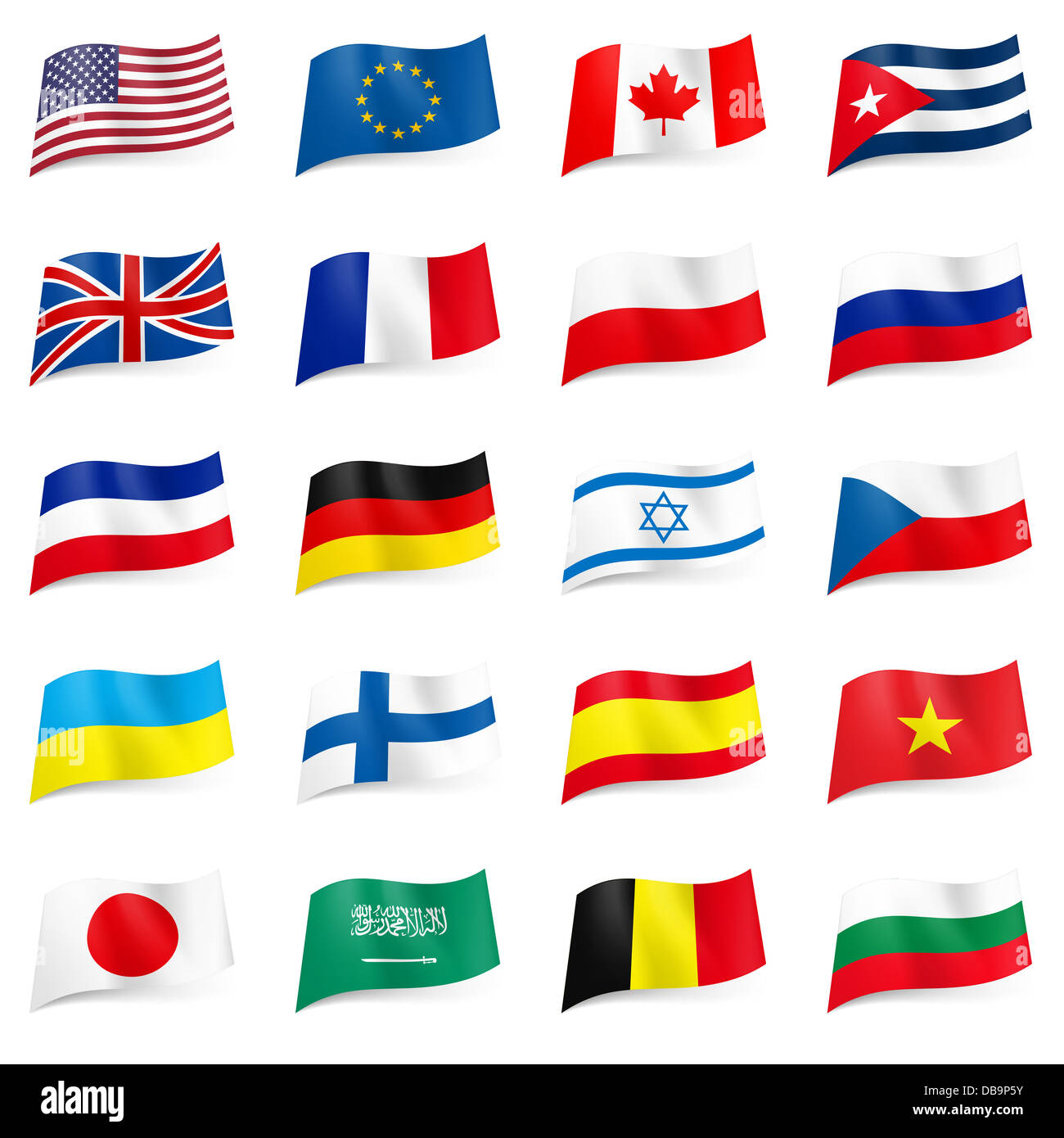 Flags Of The World Set High Resolution Stock Photography and Images - Alamy