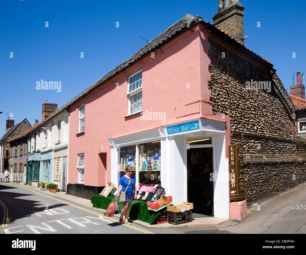Historic buildings and shops Holt Norfolk England Stock Photo Alamy