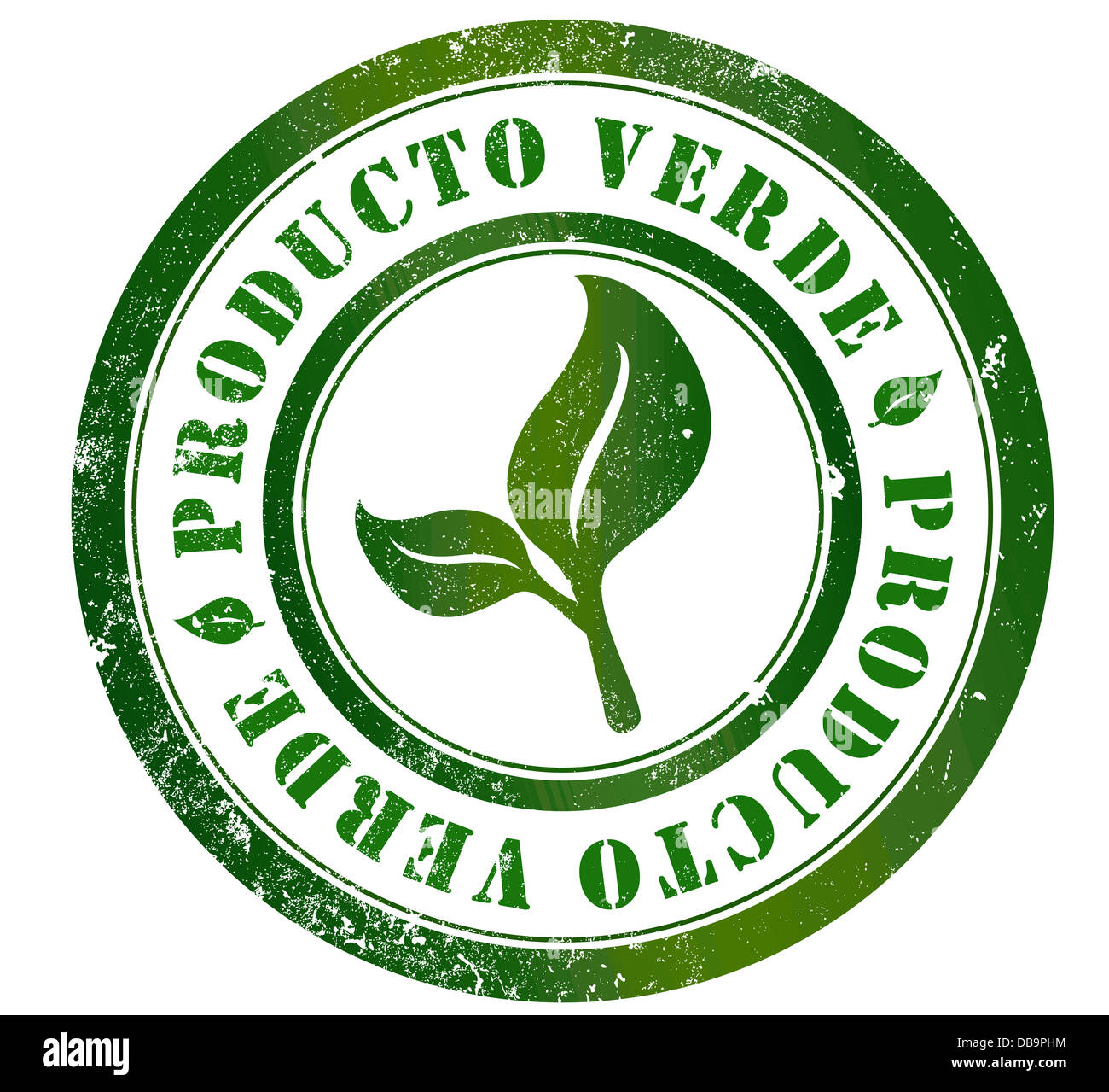 green product grunge stamp, in spanish language Stock Photo