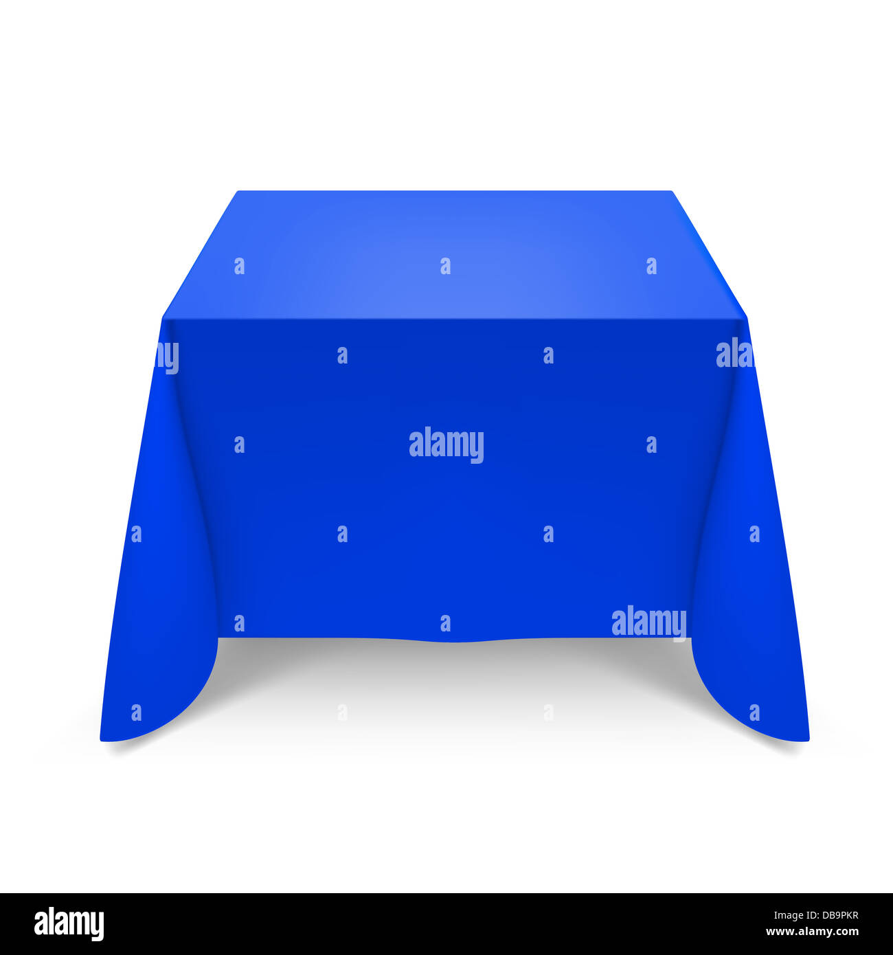 Blue tablecloth. Illustration on white background for design Stock ...