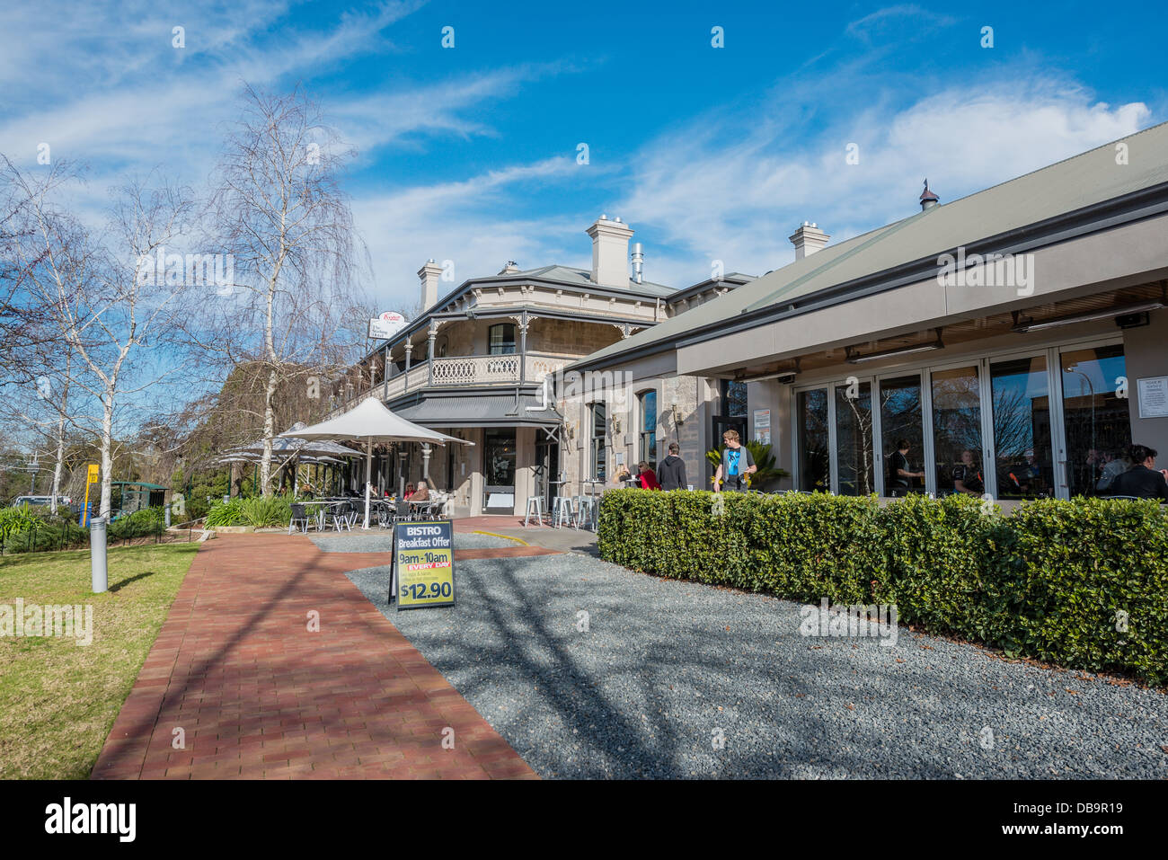 The Stirling Hotel in the main street of Stirling South Australia Stock