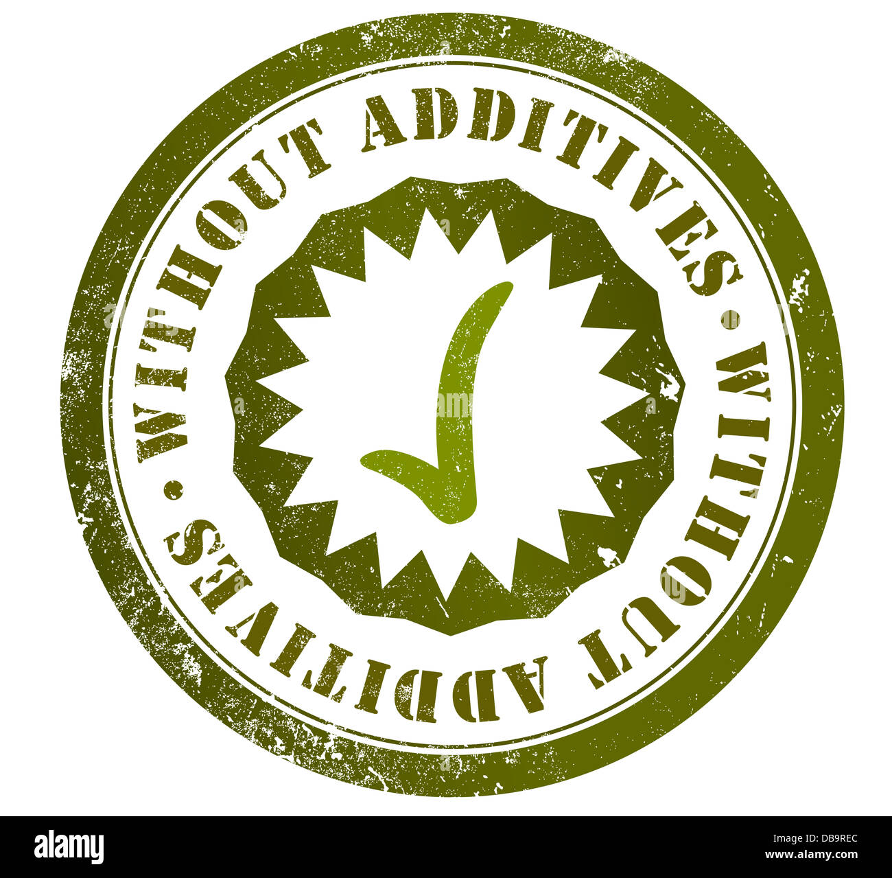 Without Additive without additives (coloring or preservatives) grunge stamp, in english ...