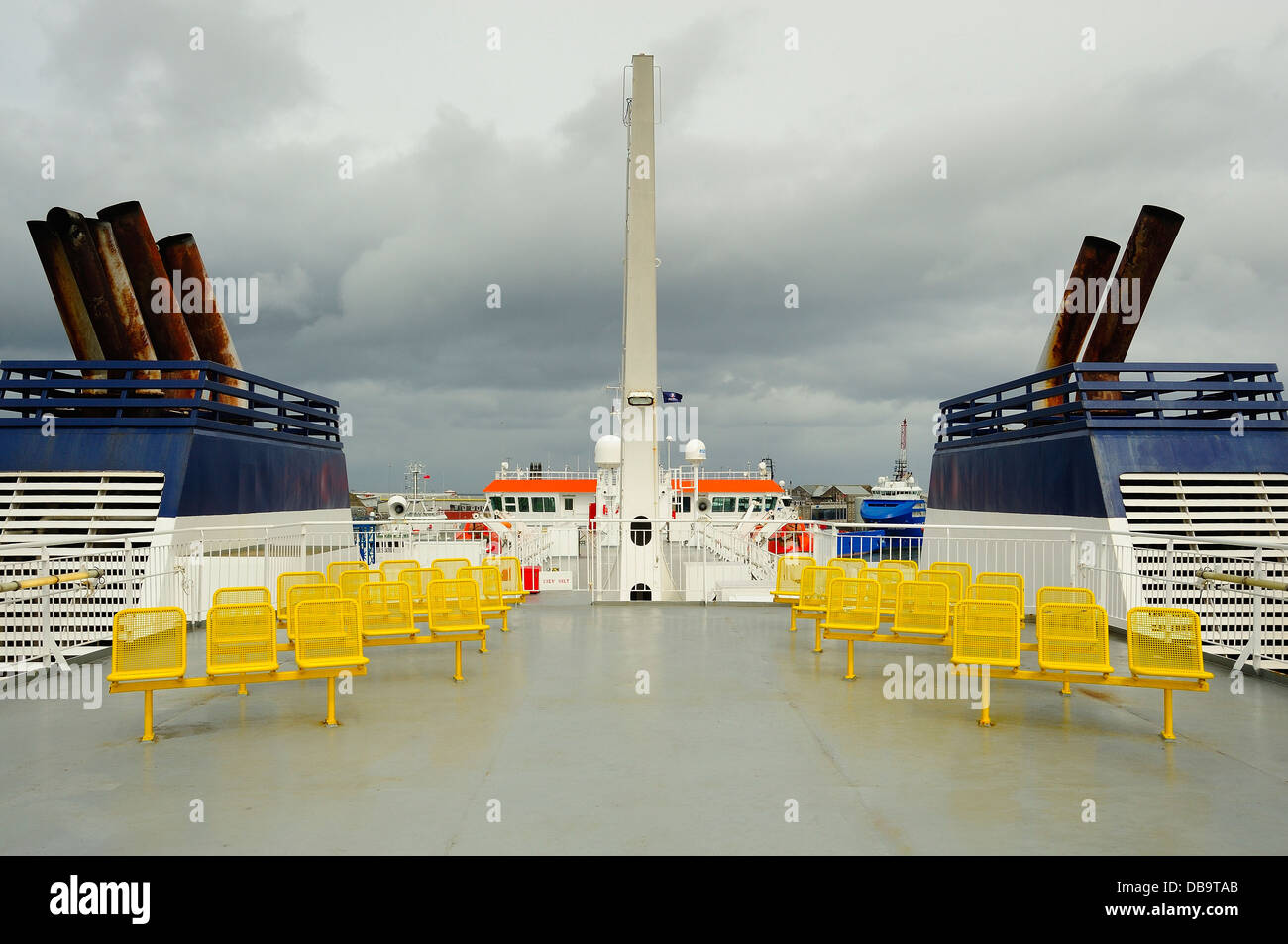 Passenger deck of Northlink Ferries MV Hrossey which links Aberdeen with Orkney and Shetland in Scotland Stock Photo