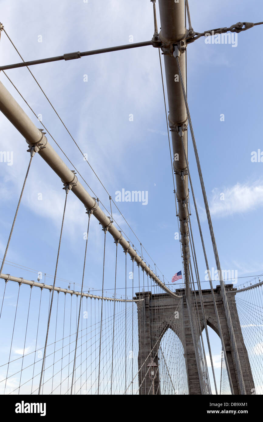New York City Brooklyn Bridge over the East River Stock Photo - Alamy