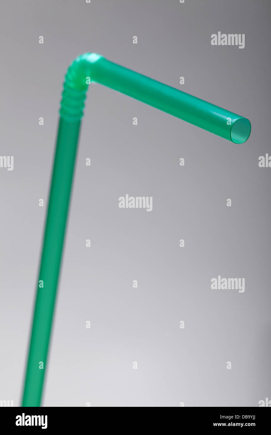 green straw on grey background with a shallow depth of field Stock Photo
