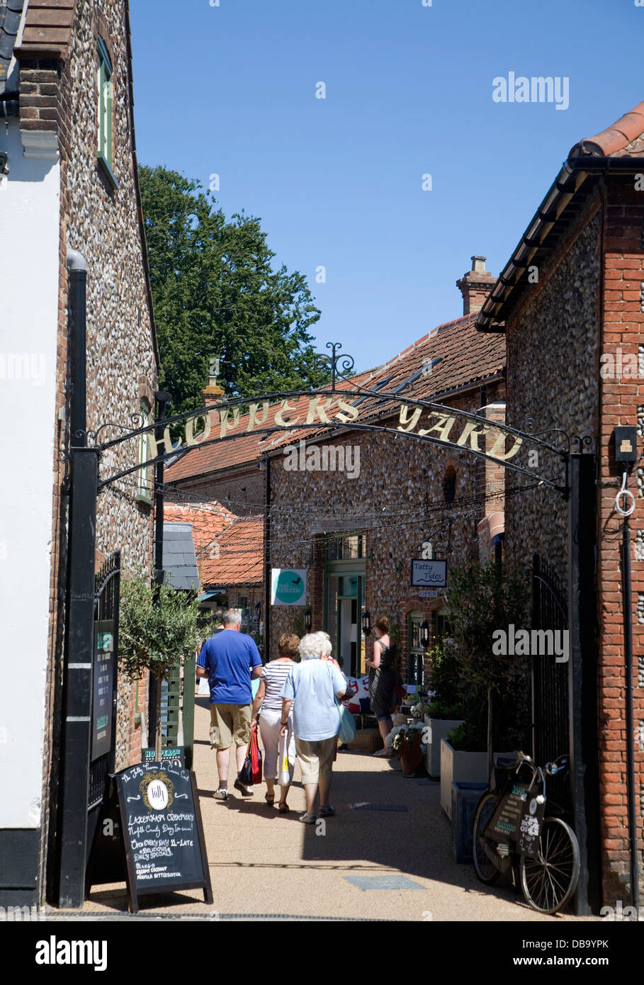 Hoppers yard entrance Holt Norfolk England Stock Photo Alamy