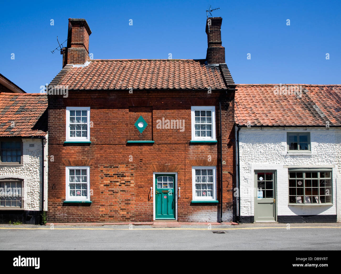 Historic buildings Holt Norfolk England Stock Photo