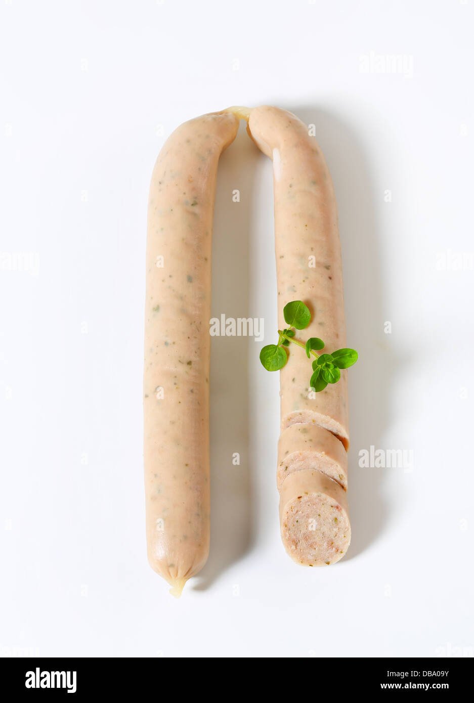 German veal and pork sausages Stock Photo