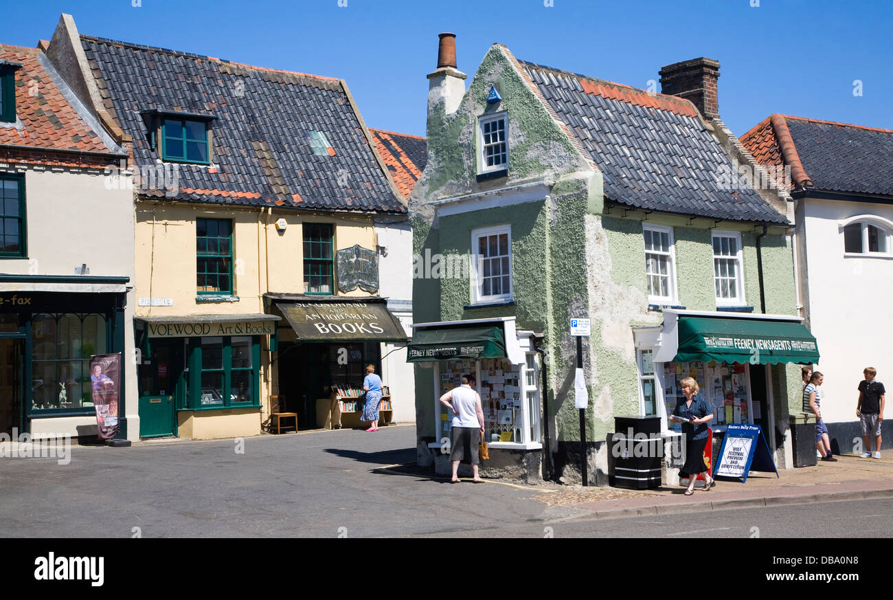 Historic buildings and shops Holt Norfolk England Stock Photo