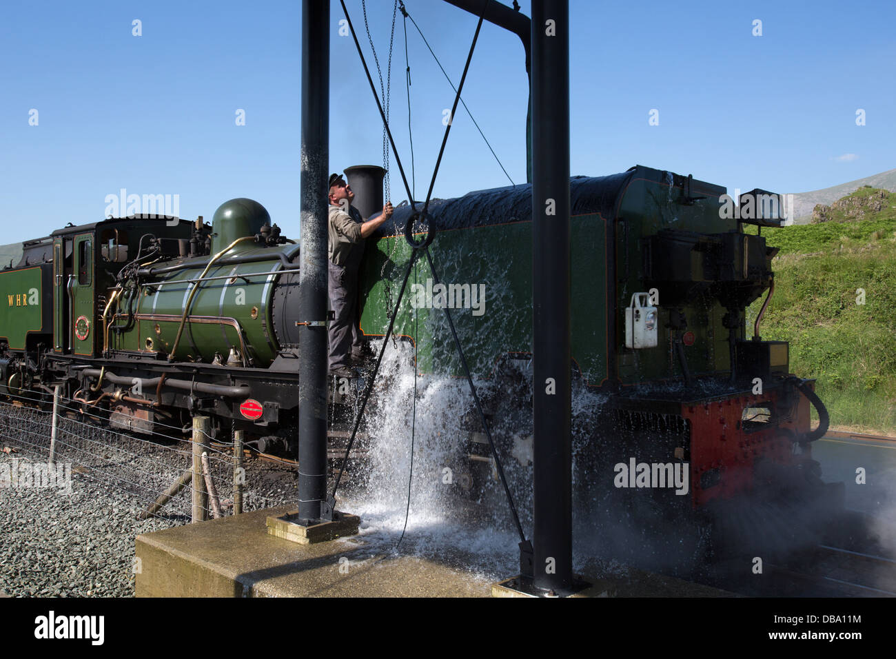 Welsh Highland Railway, Wales. A 1958 narrow gauge Beyer, Peacock and  Company built steam locomotive Stock Photo - Alamy
