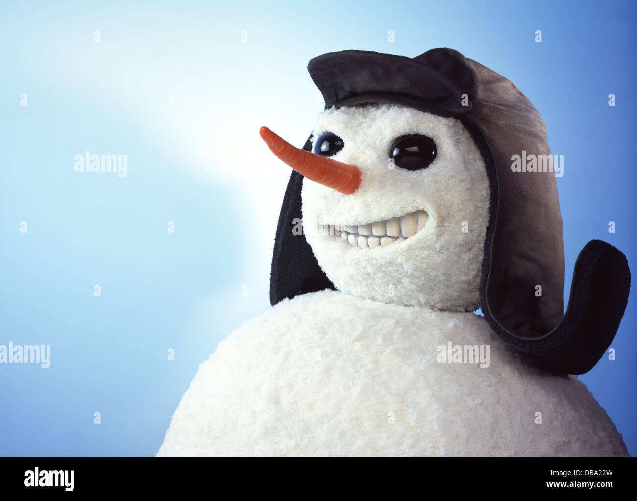 Creepy Snowman Stock Photo
