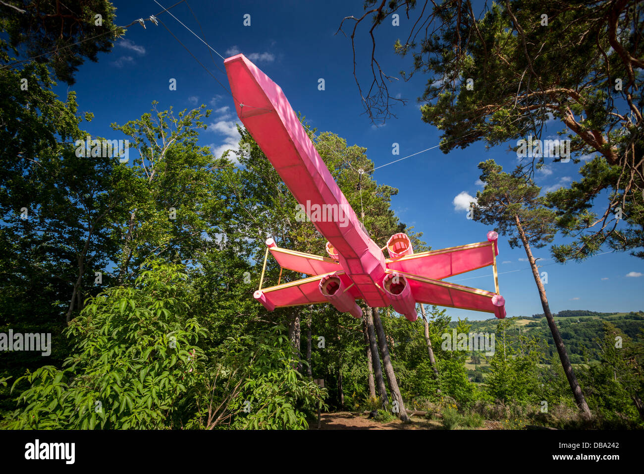 A Guillaume Renou's work entitled 'Natural X.Wing / Sancy contre attaque' by the French visual artist (Puy de Dôme - France). Stock Photo