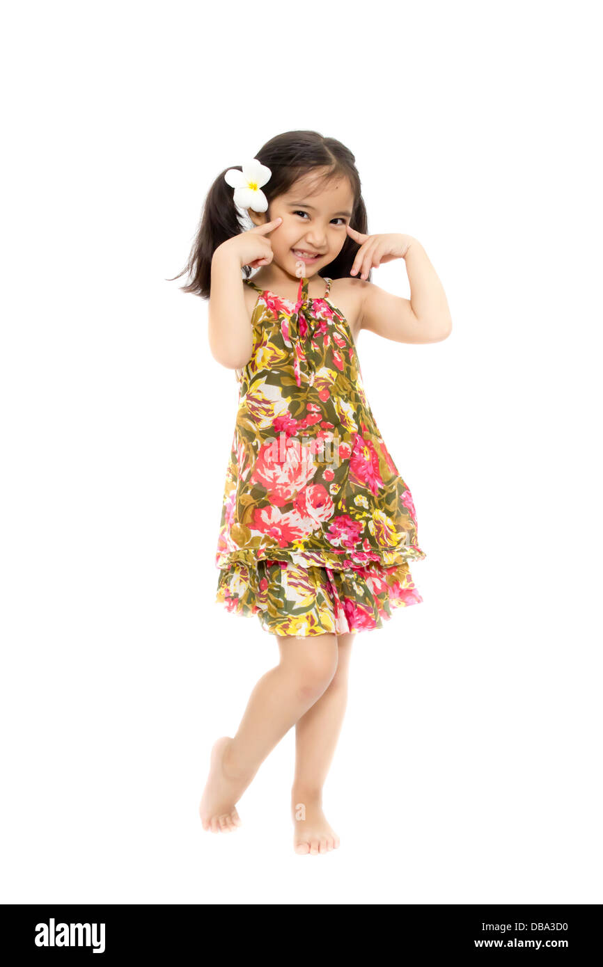 Little girl in frock best sale