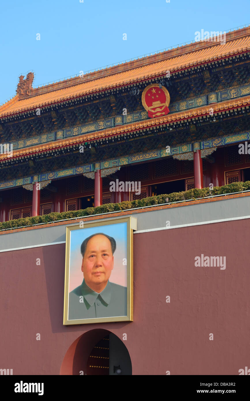 Tiananmen exterior with decorations Stock Photo