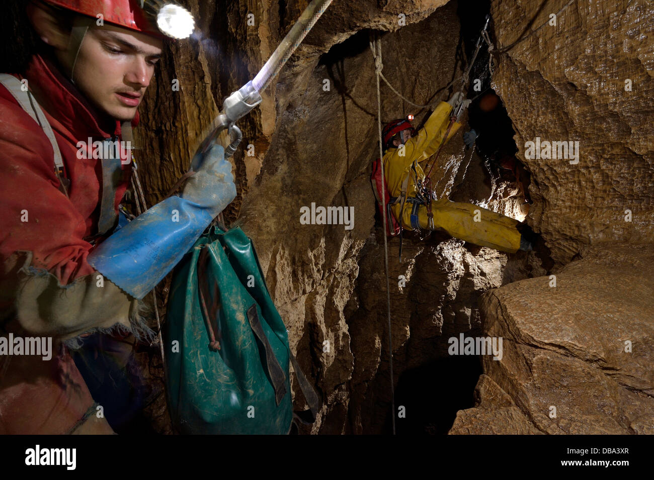 An expedition down the Gouffre Berger (cave) in the Vercors region of ...