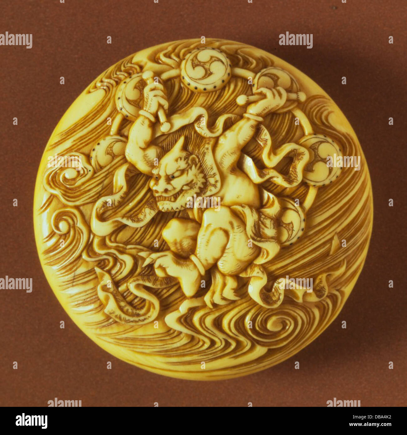 This sculpture represents Raijin, the Japanese god of thunder. Raijin ...