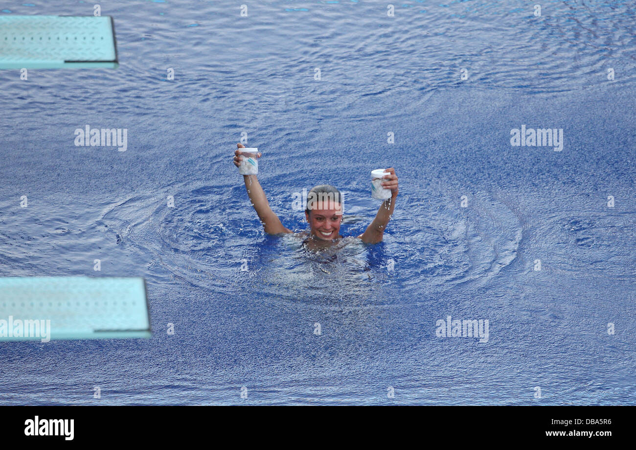 Barcelona, Spain. 26th July, 2013. High dive lucky draw competitor Anna