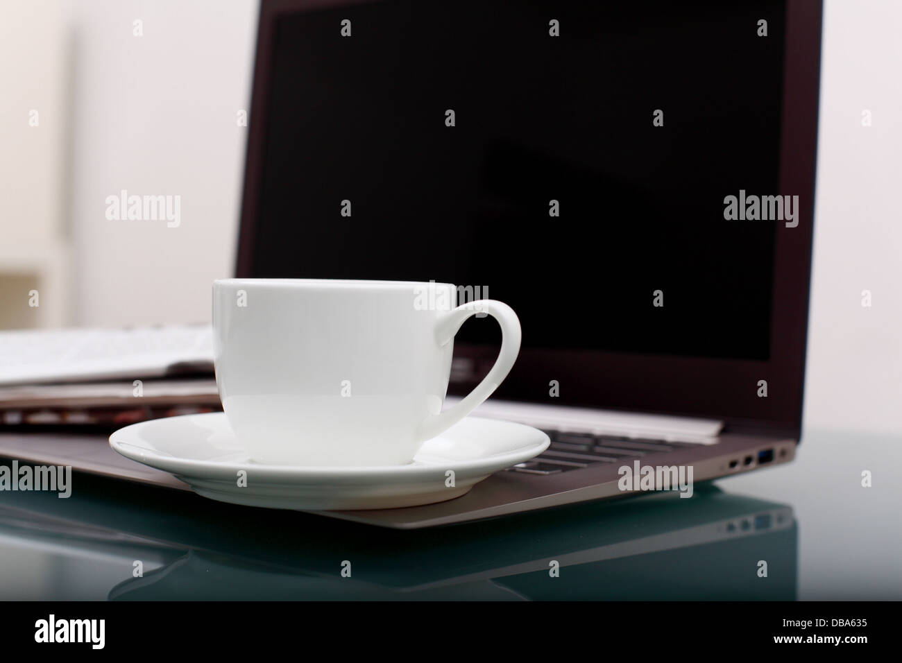 Business breakfast at workplace Stock Photo - Alamy