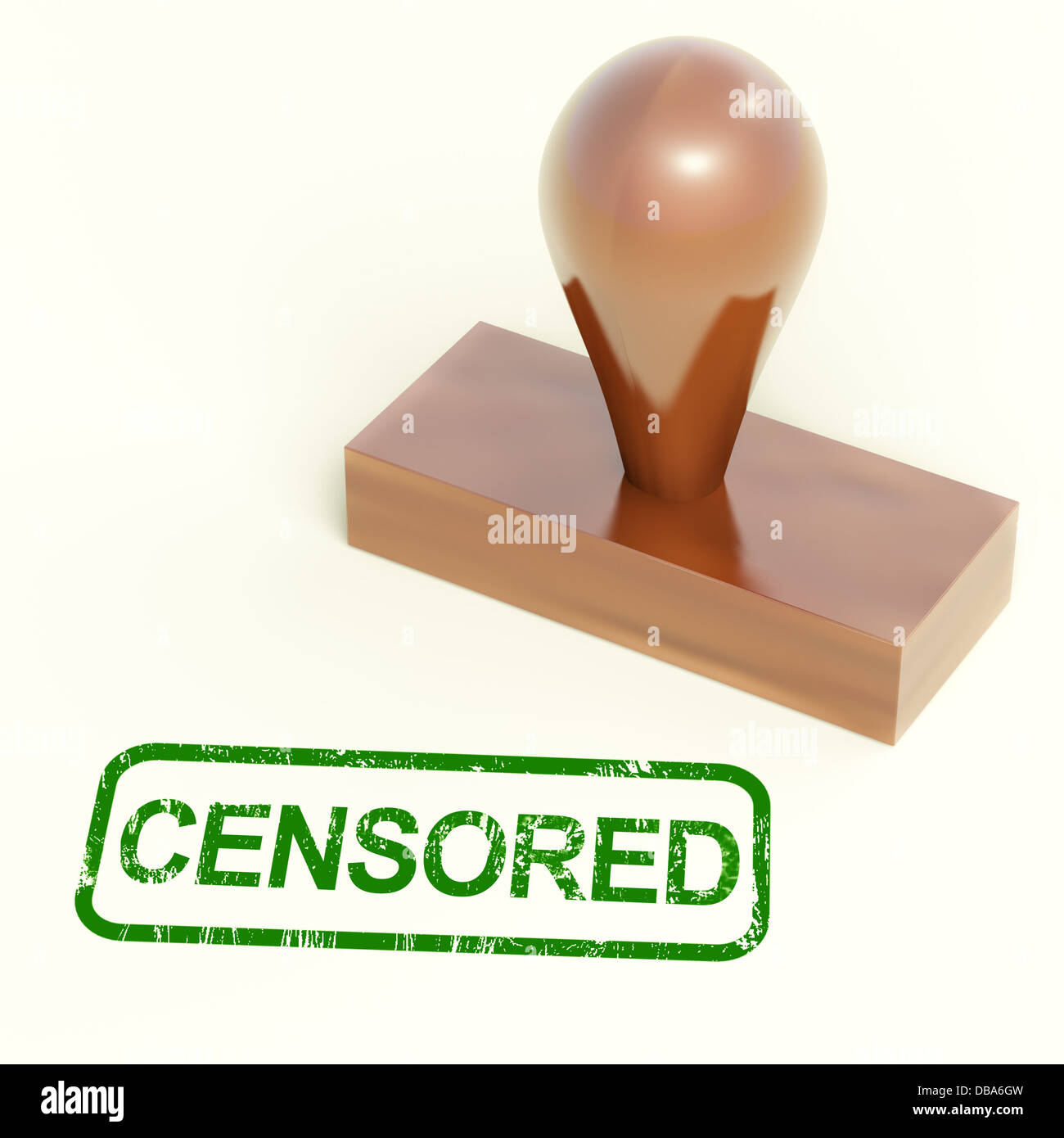 Censored Stamp Shows Censorship Or Prohibited Stock Photo