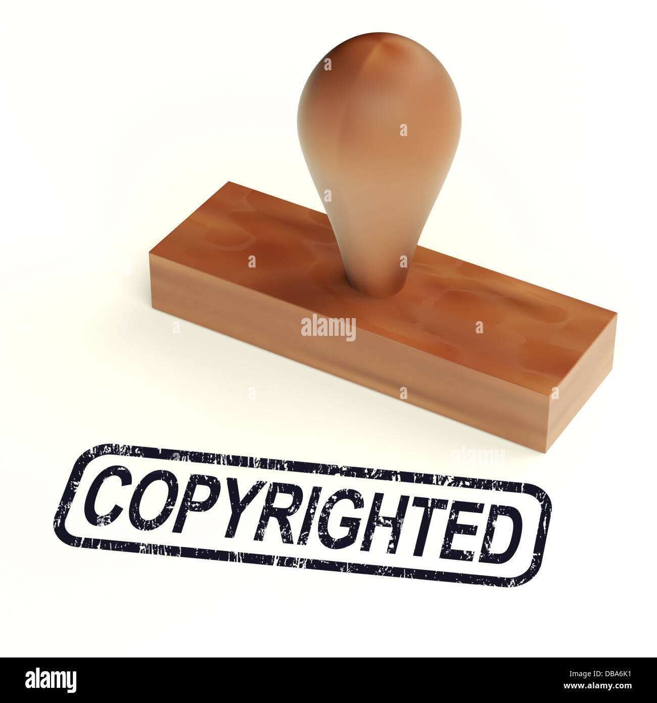 Copyrighted Rubber Stamp Showing Patent Stock Photo Alamy