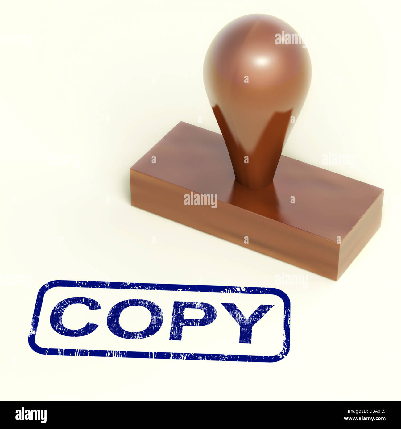 Copy Rubber Stamp Shows Duplicate Replicate Or Reproduce Stock Photo